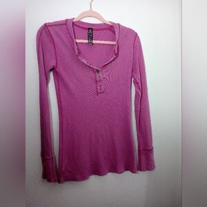 Free People Berry Long Sleeve Top‎